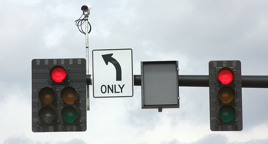 Stop light with a left turn only sign. For a traffic light in Centennial, CO