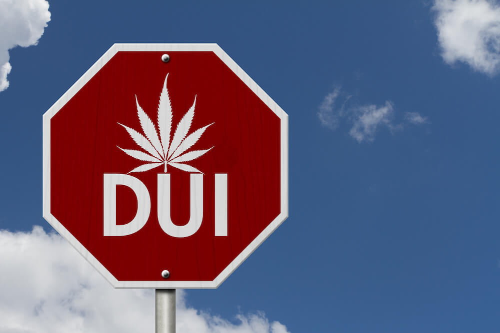 Marijuana DUI sign - don't drive high