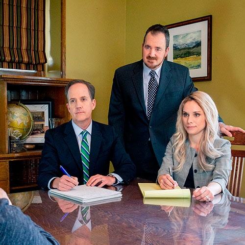 Scott O'Sullivan, Eli Ohlhausen, Cara New, personal injury attorneys at the O'Sullivan Law Firm.