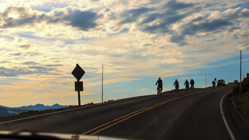 Cyclists on a Colorado mountain road - make sure you see them!