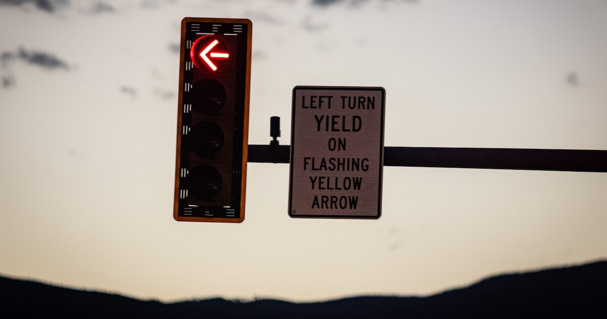 Left turn signal in Colorado